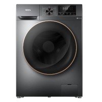 YORX Front Load Washing Machine 10 KG Stainless Steel Dark Gray