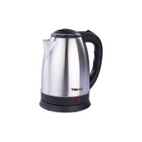 Stainless steel electric kettle with automatic shut-off and boil-dry protection, 1.8 liter capacity, 1500 watts - black/silver