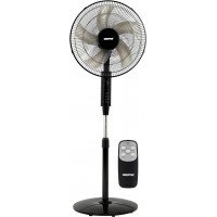 Geepas 16" Stand Fan with Remote Control - 3 Mode/Speed, 5 Leaf Blade Wide Oscillation