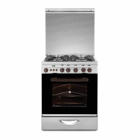 Kiriazi Gas Cooker 4 Burner, 60X60, Grill, Steel Full safety 